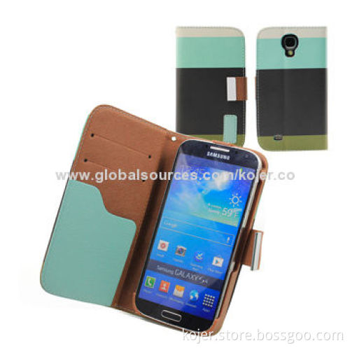 Wallet Flip Case Covers for Samsung Galaxy S4, OEM Orders Welcomed